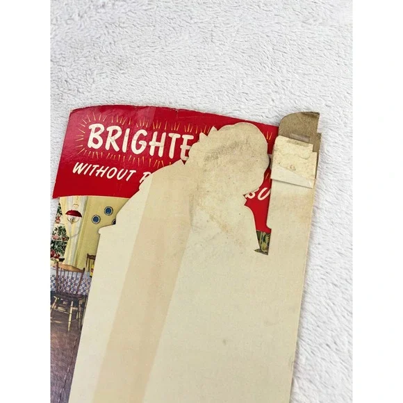 1940s Johnson Glo-Coat Wax Vintage Advertising Sign‎ 21 Cardboard MCM Kitchen